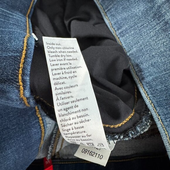 Spanx Distressed Skinny Jeans Large Tall Blue Cotton Blend Stretch NWT PT-2664 - Picture 14 of 15